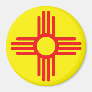 Nieuw Mexicaans Zia Sun-symbool Magneet