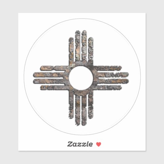 Nieuw Mexicaans Zia Sun-symbool Sticker (Vel)