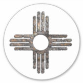 Nieuw Mexicaans Zia Sun-symbool Sticker (Voorkant)