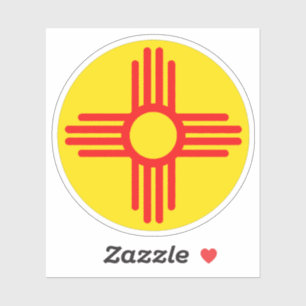 Nieuw Mexicaans Zia Sun-symbool Sticker