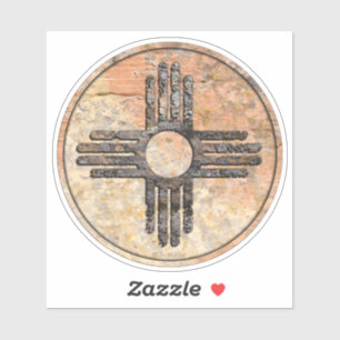 Nieuw Mexicaans Zia Sun-symbool - Talking Canyons Sticker
