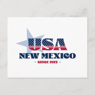 Nieuw-Mexico aandenken blauwe ster postkaart