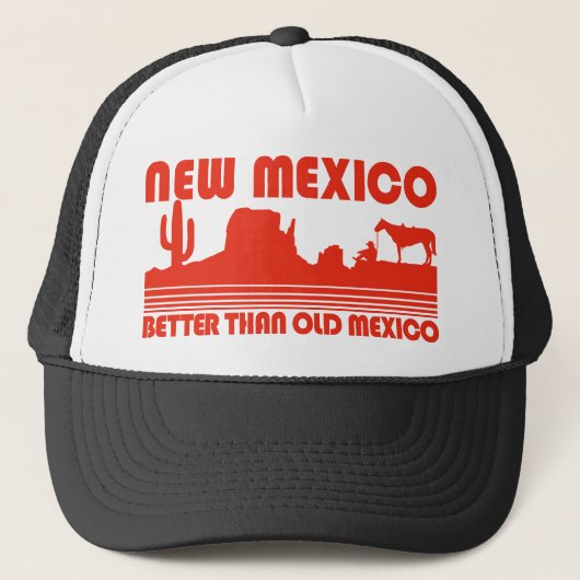 Nieuw Mexico beter dan oud Mexico Trucker Pet (Voorkant)