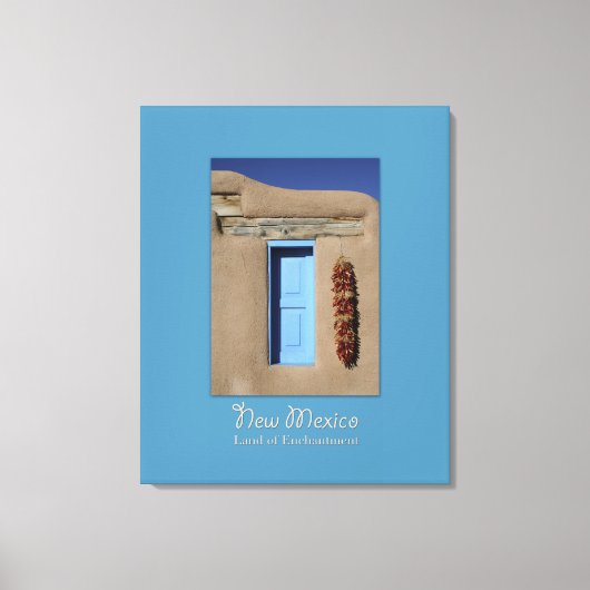 Nieuw Mexico Blue Window Wrapped Canvas (Voorkant)
