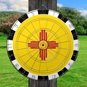 Nieuw Mexico-dartboard en Nieuw-Mexicaans vlaggenb Dartbord