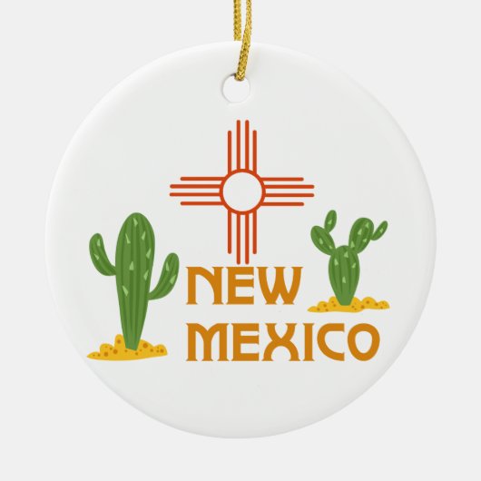 Nieuw Mexico Keramisch Ornament (Voorkant)