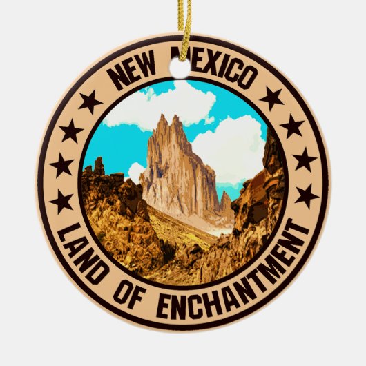 Nieuw Mexico Keramisch Ornament (Voorkant)