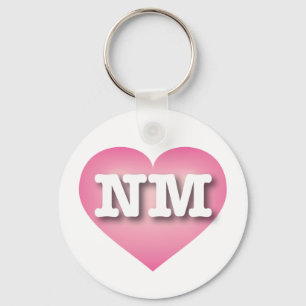 Nieuw Mexico Roze Fade Heart - Ik hou van NM Sleutelhanger