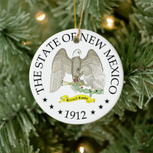 Nieuw Mexico-teken Keramisch Ornament