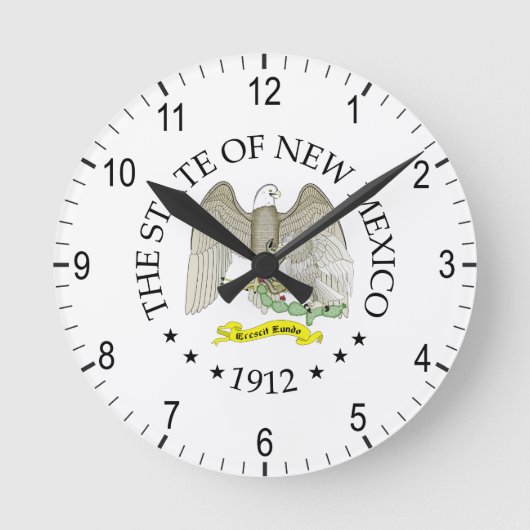 Nieuw Mexico-teken Ronde Klok (Voorkant)