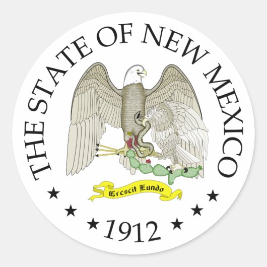 Nieuw Mexico-teken Ronde Sticker (Voorkant)