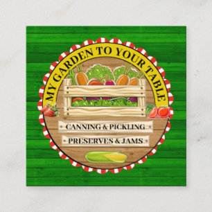 NIEUW MIJN TUIN AAN UW TAFEL VIERKANTE VISITEKAARTJE