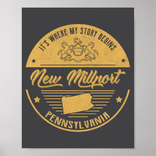 Nieuw Millrt Pennsylvania Waar Mijn Verhaal Begint Poster
