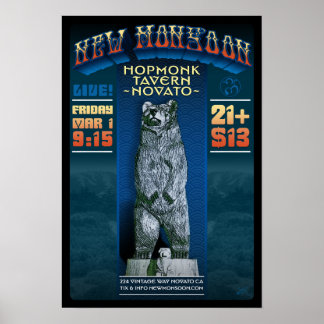 Nieuw Monsoon Hopmonk Tavern Novato CA 2013 Poster