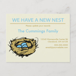 Nieuw Nest Moving Announcement Briefkaart