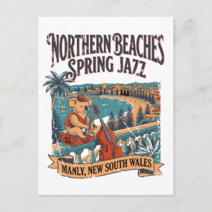 Nieuw Noordelijke Stranden Lente Jazz Festival Man Briefkaart