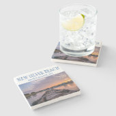 Nieuw Onderzetter met Silver Beach Marble (Zijkant)