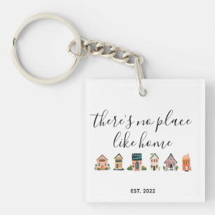 Nieuw onroerend goed nieuwe eigenaar nieuwe sleute sleutelhanger