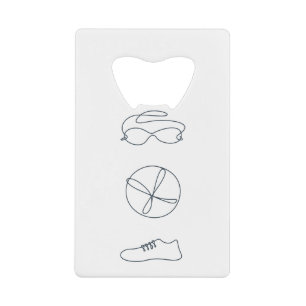 Nieuw ontwerp met triathlon kredietkaart flessenopener