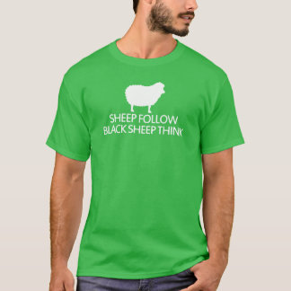 Nieuw ontwerp schaap volgt schaap denkt vriend t-shirt