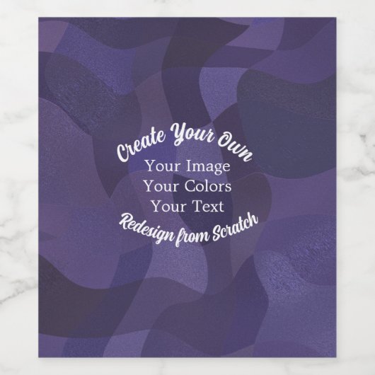 Nieuw ontwerp vanaf krassen - Creëer Uw eigen Wijn Etiket (Enkel label)