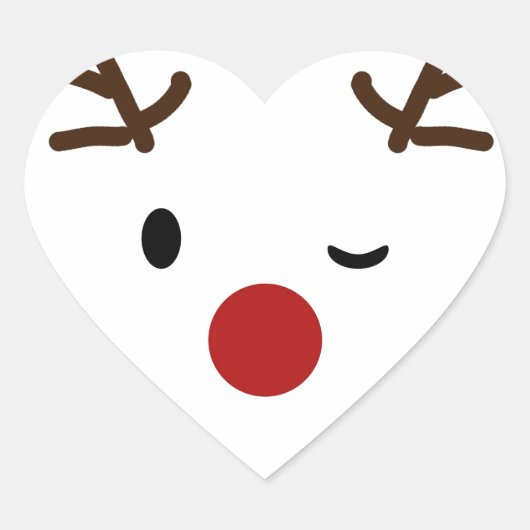 nieuw ontwerp voor kerstmis hart sticker (Voorkant)