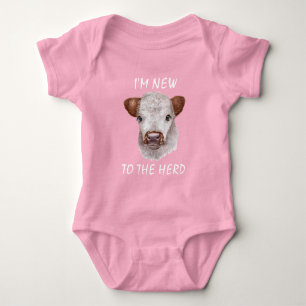 Nieuw op de Koe Calf van de Herd Hoogland Baby Romper