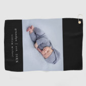 Nieuw Opa Jaar Vastgestelde Kleinkind Foto Golfhanddoek (Horizontaal)