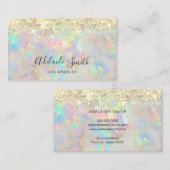 Nieuw Opal edelsteen faux glitter visitekaartje (Voorkant / Achterkant)