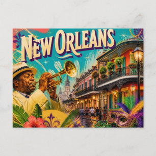 Nieuw-Orleans Ansichtkaart Briefkaart