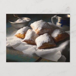 Nieuw-Orleans Beignets-ansichtkaart Briefkaart