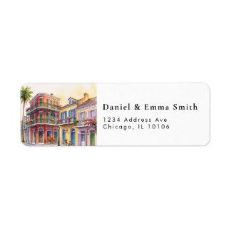 Nieuw Orleans Nola Louisiana Retouradres Label