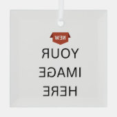 NIEUW! Ornament - Glasvierkant Ornament - Aangepas (Achterkant)