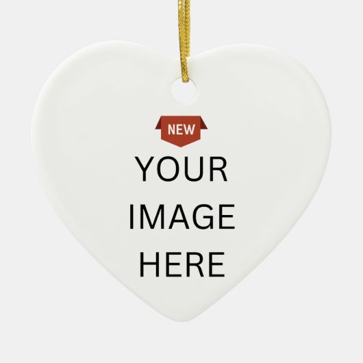 NIEUW! Ornament - Keramisch hart - Custom (Voorkant)