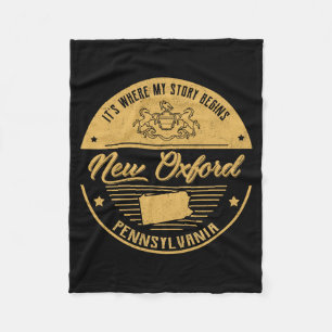 Nieuw Oxford Pennsylvania Daar begint mijn verhaal Fleece Deken