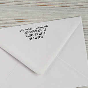 Nieuw paar gepersonaliseerd retour adres zelf-inkt zelfinktende stempel