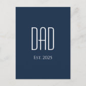 Nieuw pap Modern Vaderdag Blue Feestdagenkaart (Voorkant)