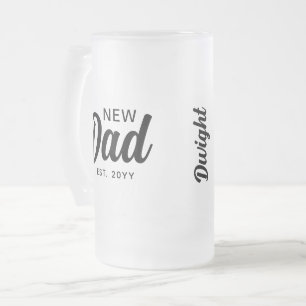 Nieuw Papa Zwart Script gepersonaliseerd Matglas Bierpul