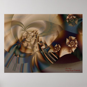 Nieuw Pet 2 Abstracte fijne fractale kunst Poster