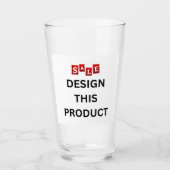 NIEUW! Pint Glas - Maat 16oz - Custom (Voorkant)