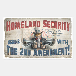 Nieuw Pistool Rechten Gear Rechthoekige Sticker