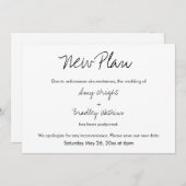 "Nieuw plan" Informele uitnodiging voor uitgesteld (Voorkant / Achterkant)