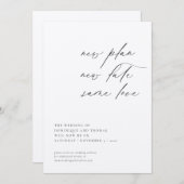 Nieuw plan nieuwe datum dezelfde liefde wijziging kaart (Voorkant / Achterkant)