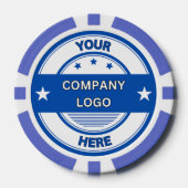 NIEUW! Poker Chips - Blauw - Aangepast (Voorkant)