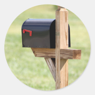 Nieuw postvak Adres Ronde Sticker