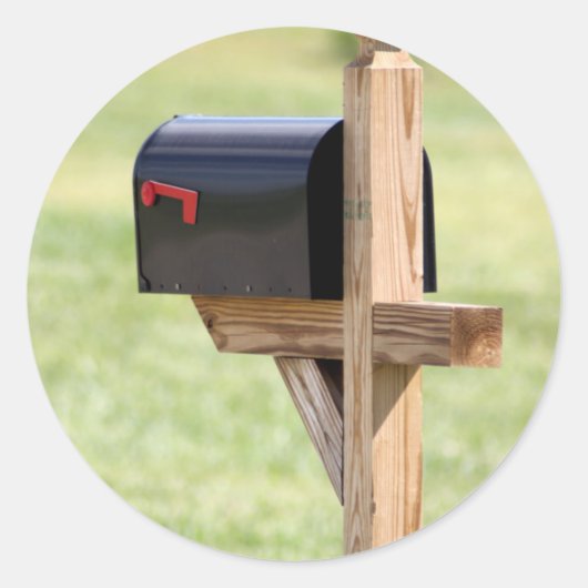 Nieuw postvak Adres Ronde Sticker (Voorkant)