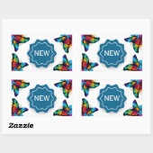 NIEUW RECHTHOEKIGE STICKER (Vel)