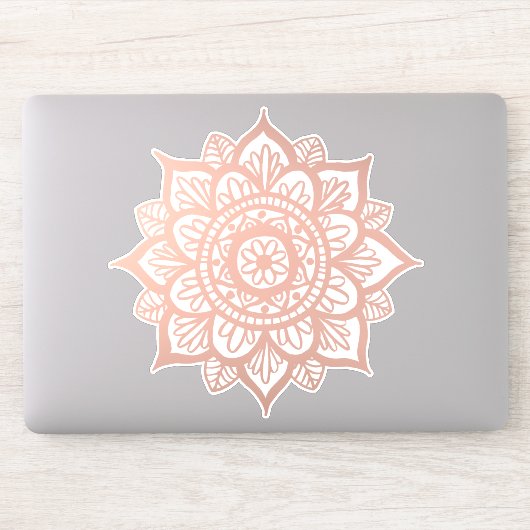 Nieuw Roos Gold Mandala Sticker (Computer)