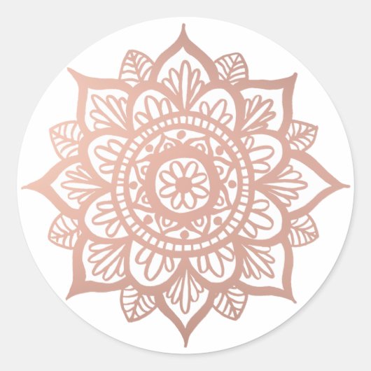 Nieuw Roos Gold Mandala Sticker (Voorkant)
