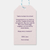 Nieuw schooljaar, nieuw avontuur cadeaulabel (Achterkant)